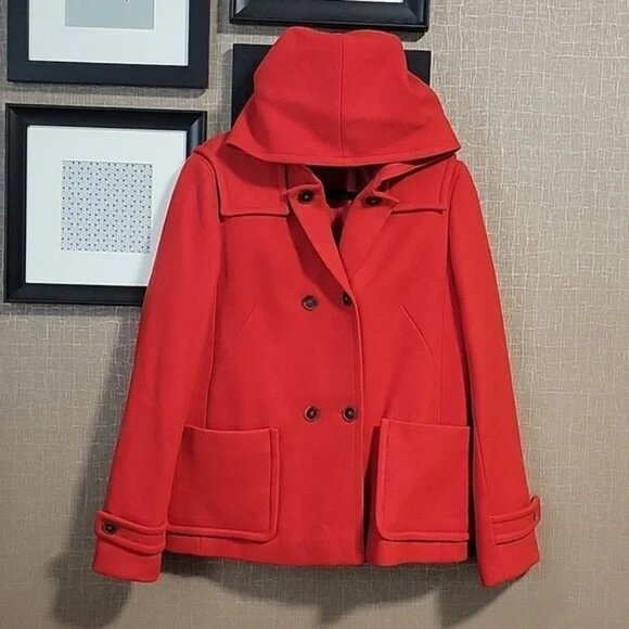 Jil Sander Hooded Peacoat (Sz 36) - Picture 1 of 12